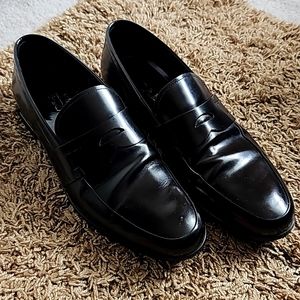 Prada leather dress Slip on men's shoes 👞